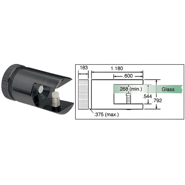 CRL Black Shelf Connector