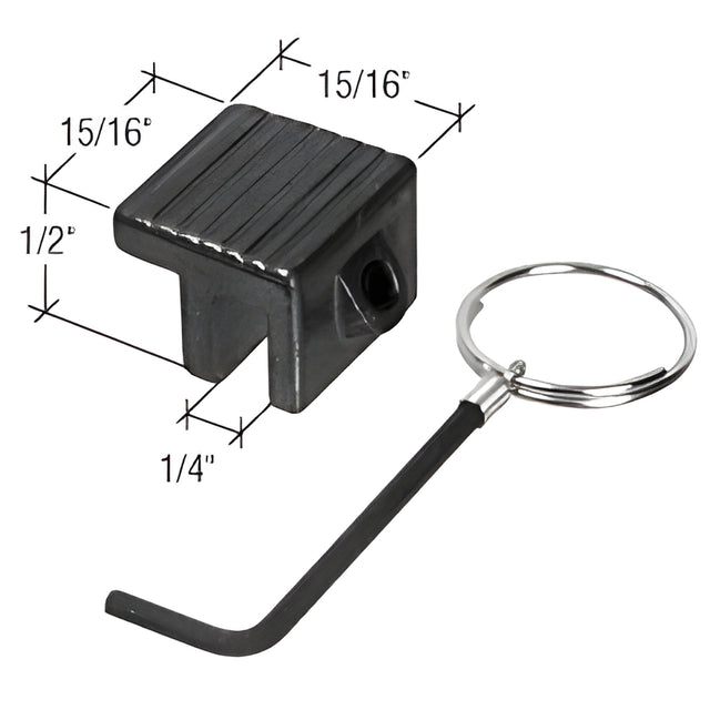 CRL Black Tamper-Resistant Window Lock