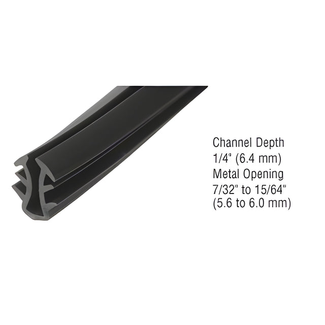 CRL Black Universal Glazing Spline for DS Glass - 1000'
