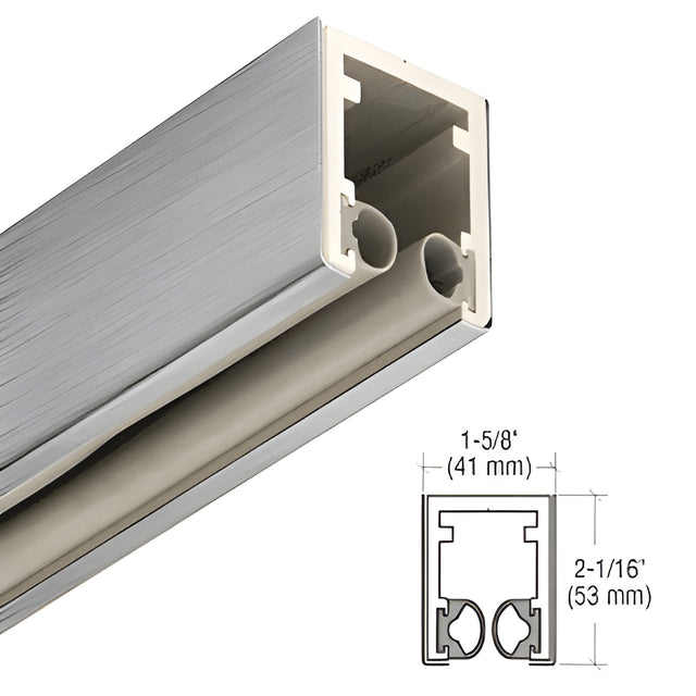 CRL-Blumcraft® Custom Brushed Stainless Steel 1-1/2" Head Channel for 1/2" Glass