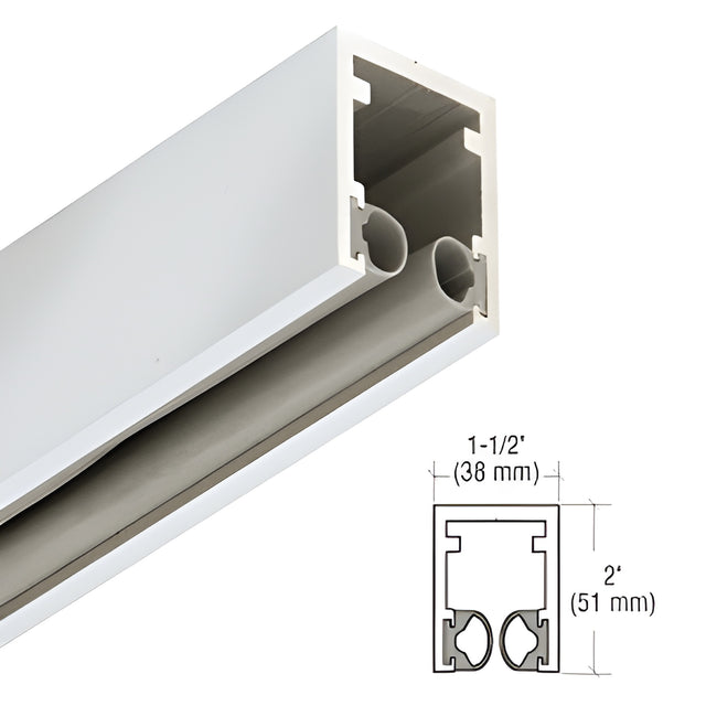 CRL-Blumcraft® Custom Clear Anodized 1-1/2" Head Channel for 1/2" Glass