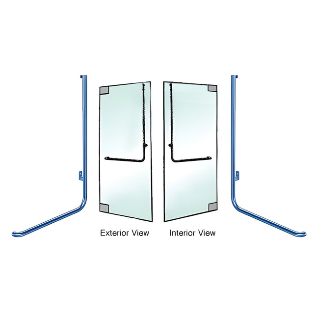 CRL-Blumcraft® Custom Painted Right Hand Reverse Glass Mount "D" Exterior Top Securing Dummy Handle