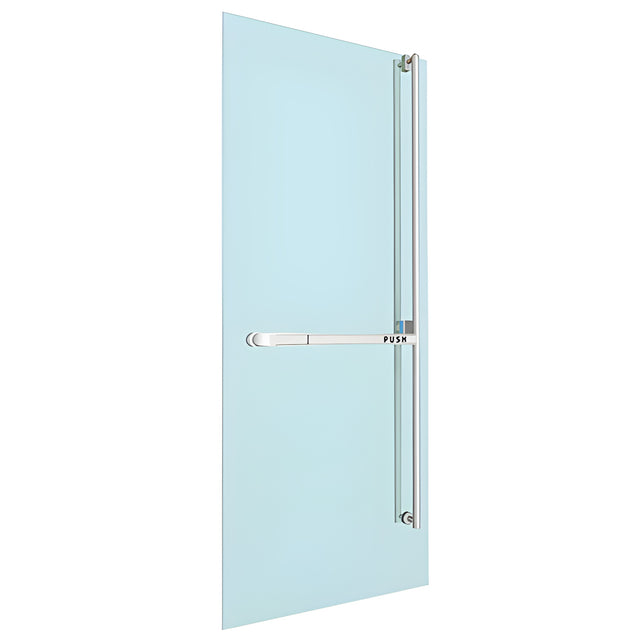 CRL-Blumcraft® Polished Stainless Right Hand Reverse Glass Mount Keyed Access "FS" Exterior, Top Securing Panic Handle
