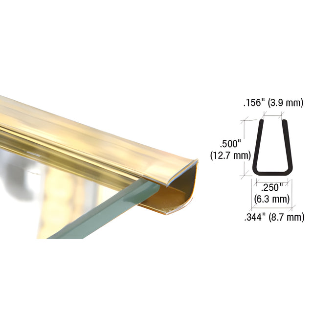 CRL Brass 1/4" Plastic Reflective Edge Molding