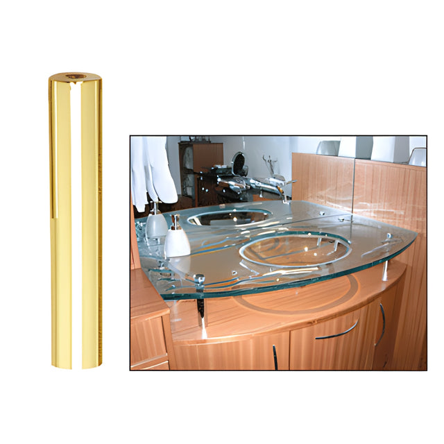 CRL Brass 3/4" Diameter by 4" Long Standoff Base