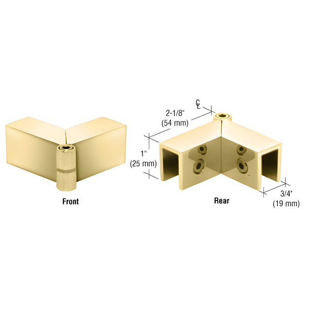 CRL Brass Adjustable "Sleeve Over" Glass Clamp