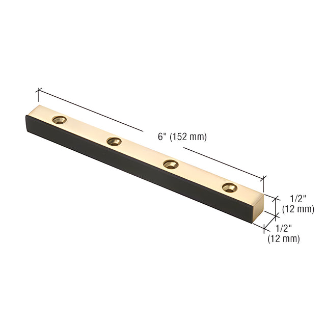 CRL Brass Header Mounted Double Door Stop