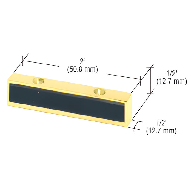 CRL Brass Header Mounted Single Door Stop