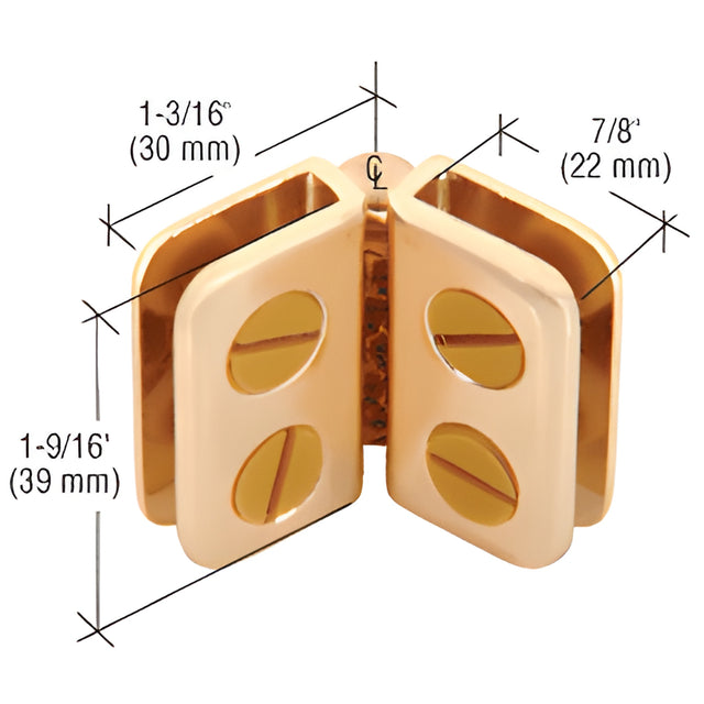 CRL Brass Hinge Display Connector
