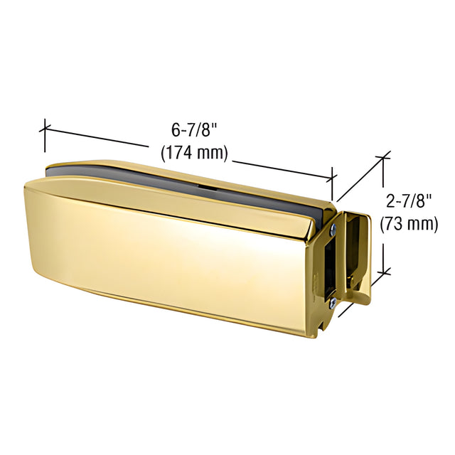 CRL Brass PTH Series Glass Mounted Long Patch Lock Keeper