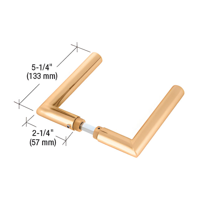 CRL Brass PTH Series Modern Style Lever Handle
