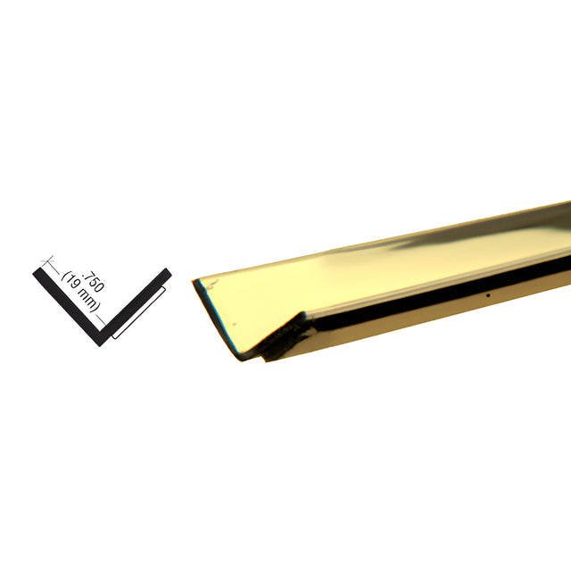 CRL Brass Plastic 3/4" Reflective Inside Angle