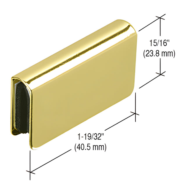 CRL Brass Rectangular Strike Plate