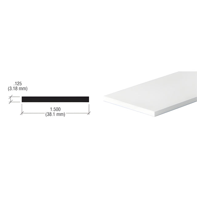 CRL Brite Anodized 1-1/2" Aluminum Flat Bar Extrusion