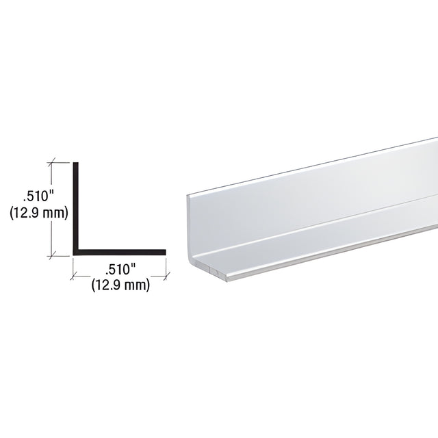 CRL Brite Anodized 1/2" Aluminum Angle Extrusion