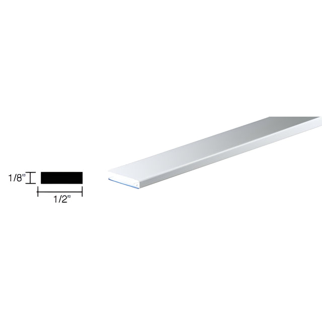 CRL Brite Anodized 1/2" Aluminum Flat Bar Extrusion