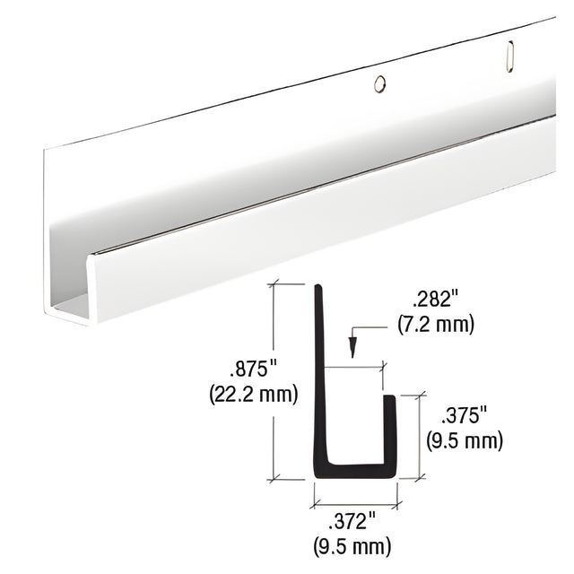 CRL Brite Anodized 1/4" Standard Aluminum J-Channel