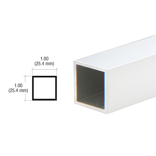 CRL Brite Anodized 1" Square Tube Extrusion