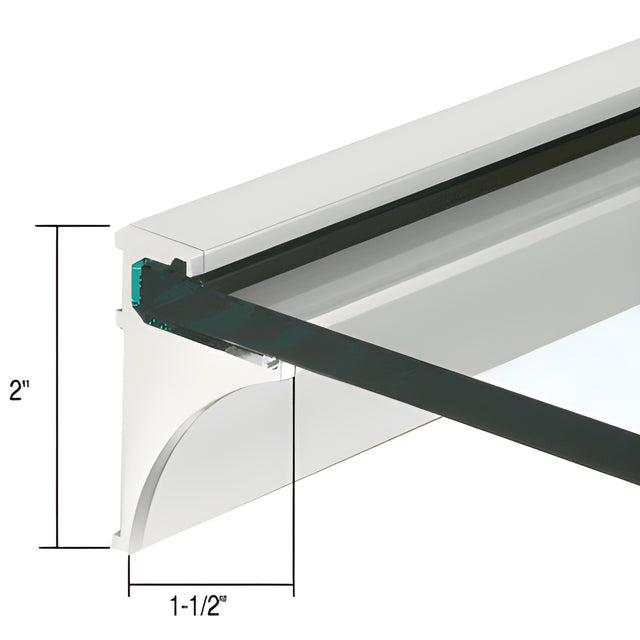 CRL Brite Anodized 24" Aluminum Shelf Kit for 1/4" Glass