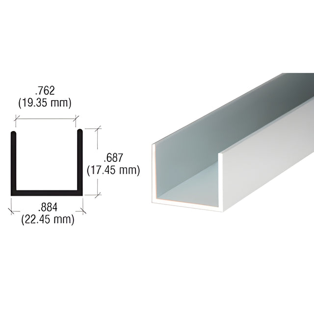 CRL Brite Anodized 3/4" U-Channel