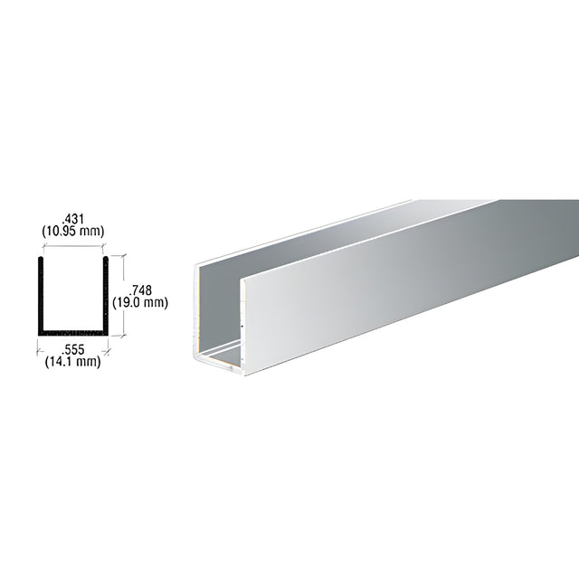 CRL Brite Anodized 3/8" Aluminum U-Channel