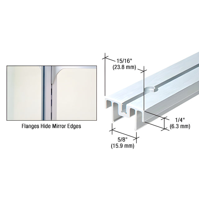 CRL Brite Anodized 72" Mirror Standard