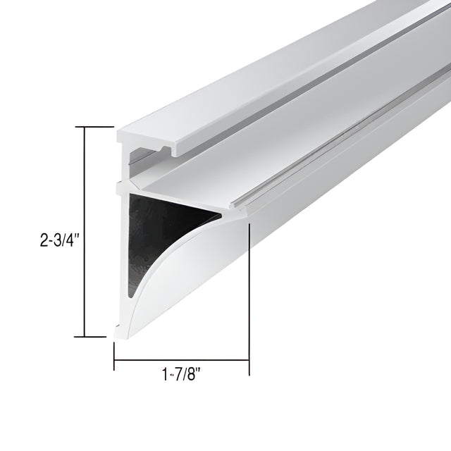 CRL Brite Anodized 96" Aluminum Shelving Extrusion for 3/8" Glass