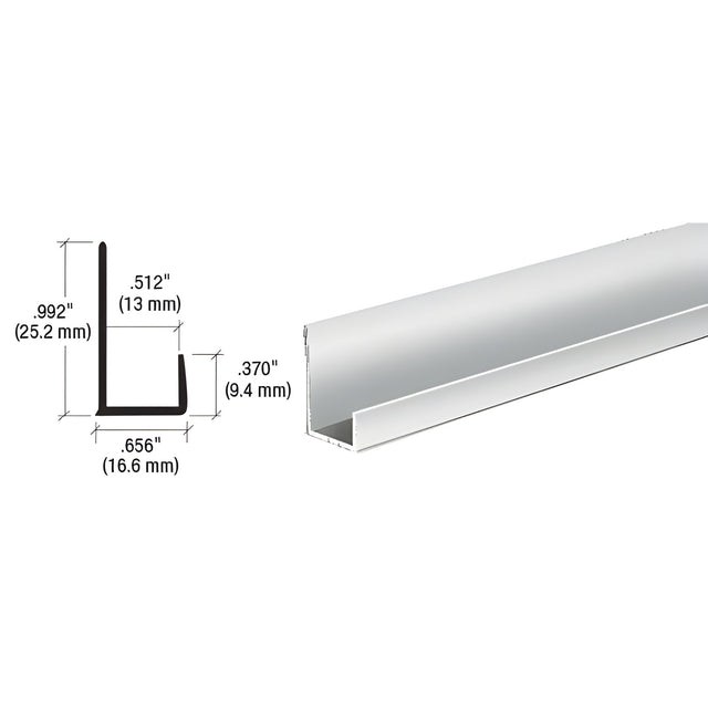 CRL Brite Anodized Aluminum 1/2" J-Channel