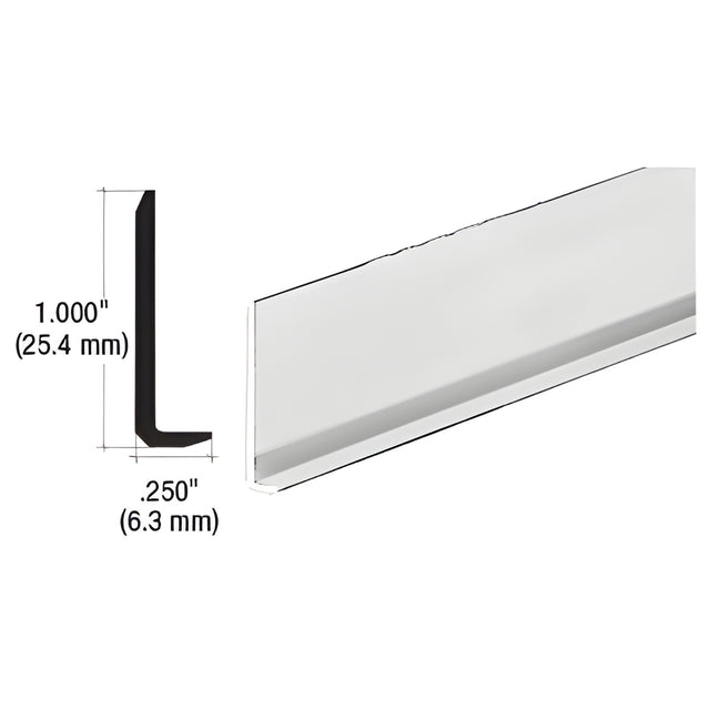CRL Brite Anodized Aluminum 1/4" L-Bar Extrusion