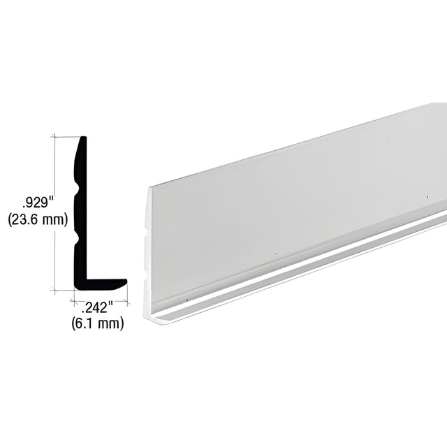 CRL Brite Anodized Aluminum 3/16" L-Bar Extrusion