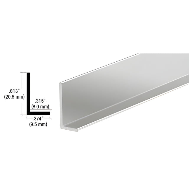 CRL Brite Anodized Aluminum 3/8" L-Bar Extrusion