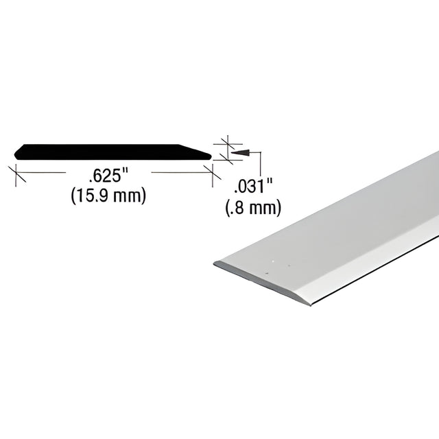 CRL Brite Anodized Aluminum 5/8" Flat Face Mirror Edge Molding
