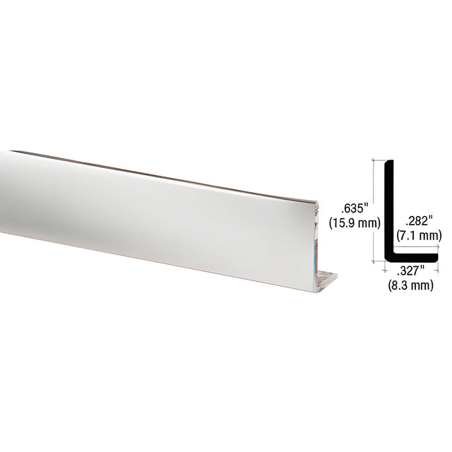 CRL Brite Anodized Aluminum 5/8" L-Bar Extrusion