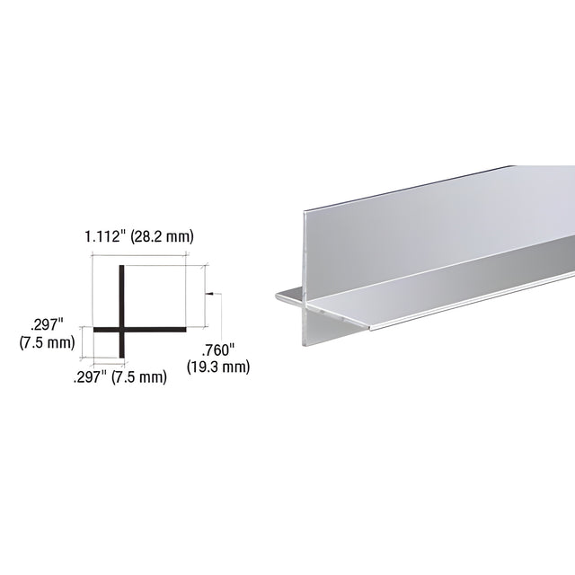 CRL Brite Anodized Aluminum Cross Corner Extrusion