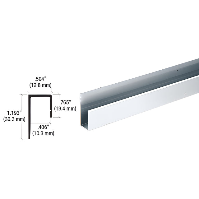 CRL Brite Anodized Aluminum Deep Nose 3/8" J-Channel
