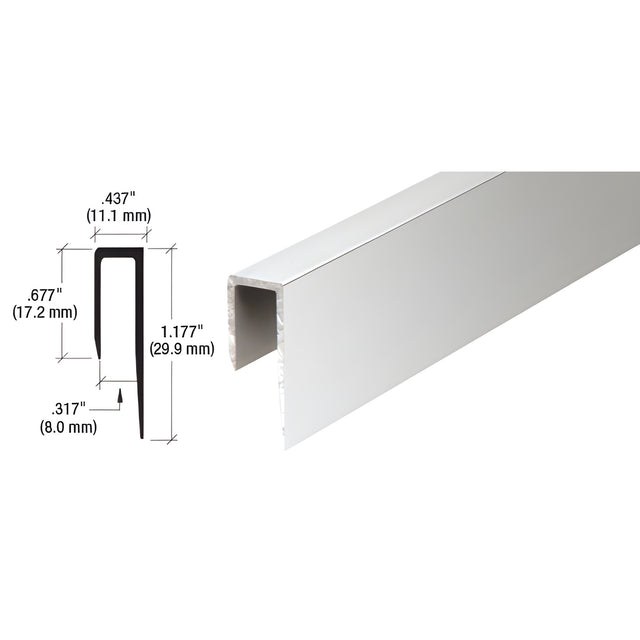 CRL Brite Anodized Aluminum Deep Nose 5/16" J-Channel