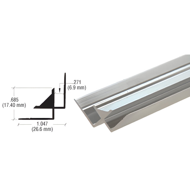 CRL Brite Anodized Aluminum Inside Corner Extrusion
