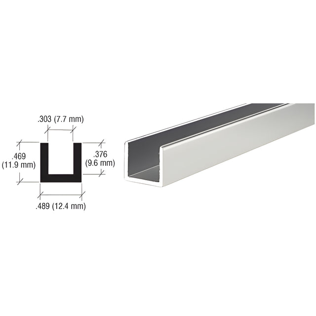 CRL Brite Anodized Aluminum Single Channel Extrusion