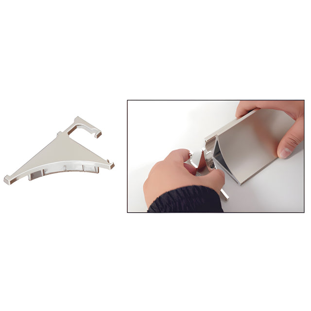 CRL Brite Anodized End Cap for 1/4" Aluminum Shelving Extrusion