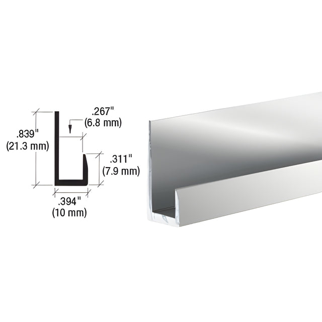 CRL Brite Anodized Finish Low Profile 1/4" J-Channel