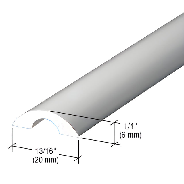 CRL Brite Anodized Frameless Shower Door Half-Round Threshold
