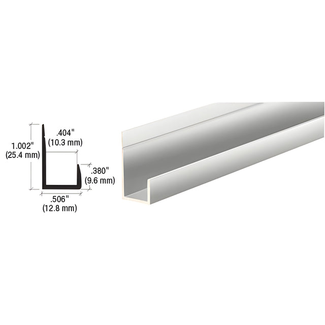 CRL Brite Anodized Standard Aluminum 3/8" J-Channel