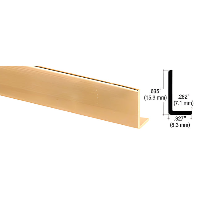 CRL Brite Gold Anodized Aluminum 5/8" L-Bar Extrusion
