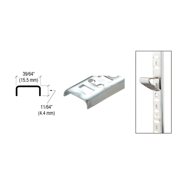CRL Brite Zinc 48" Flush or Surface Mount Standard