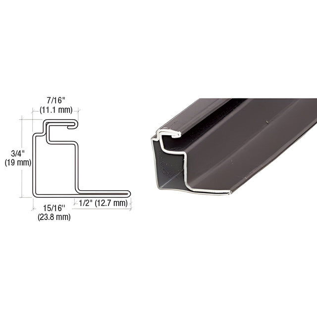 CRL Bronze 1/2" Roll Formed Aluminum Standoff Screen Frame - 144"