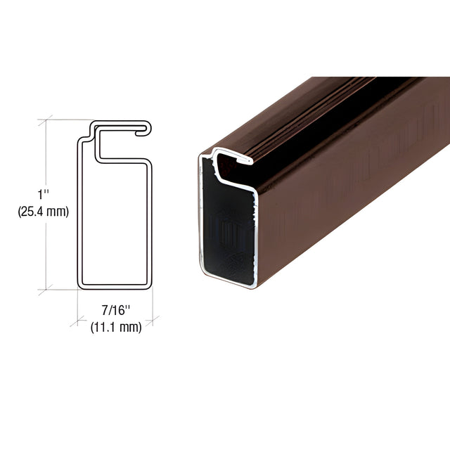 CRL Bronze 1" x 7/16" Roll Formed Aluminum Screen Frame - 144"