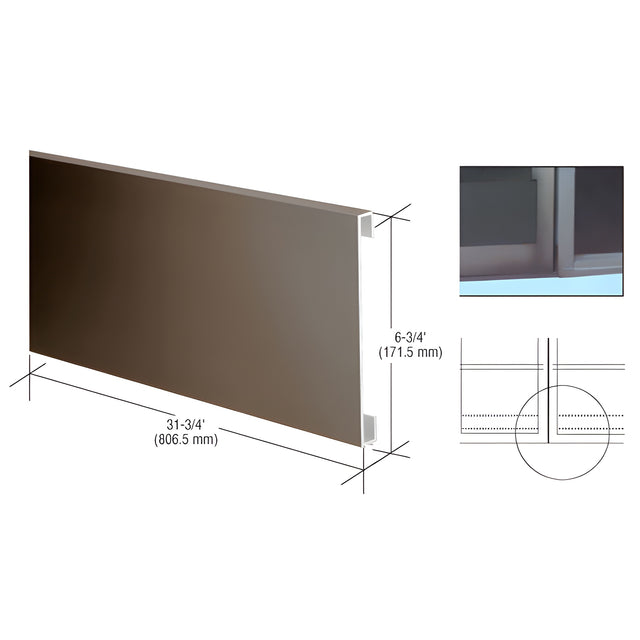 CRL Bronze 10" Bottom Door Rail Adaptor