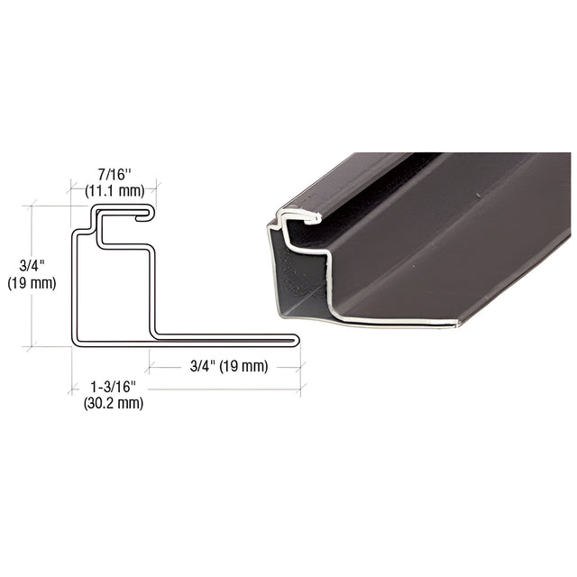 CRL Bronze 3/4" Roll Formed Aluminum Standoff Screen Frame - 144"
