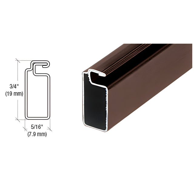 CRL Bronze 3/4" x 5/16" Roll Formed Screen Frame - 144"