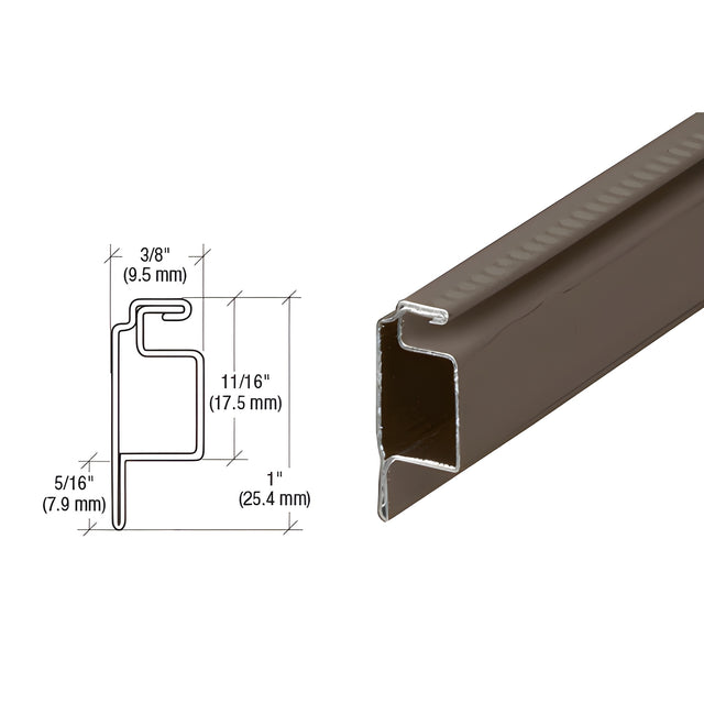 CRL Bronze 5/16" Reversed Lip Screen Frame - 144"